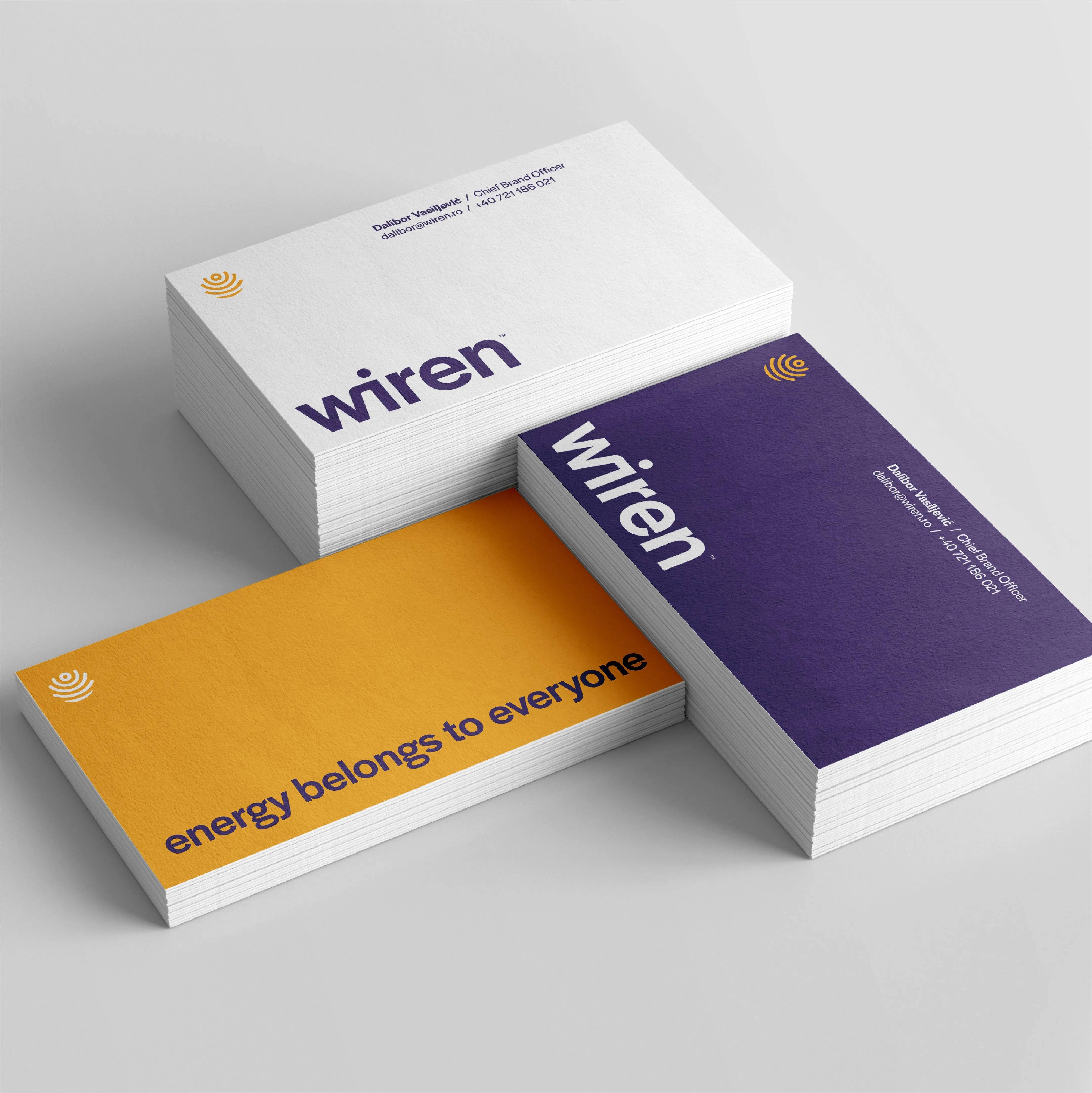 wiren business card design