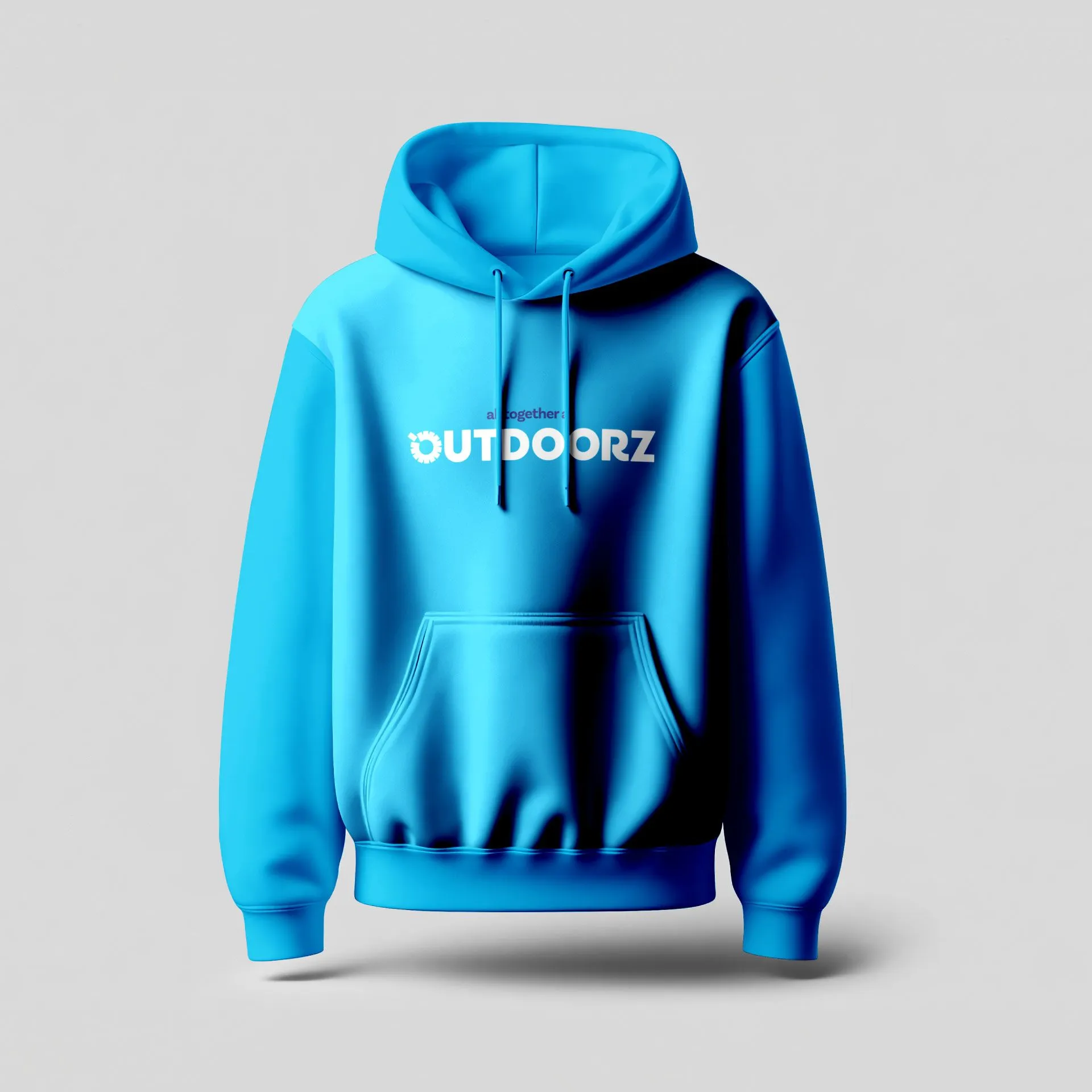 sky blue outdoorz branded hoodie