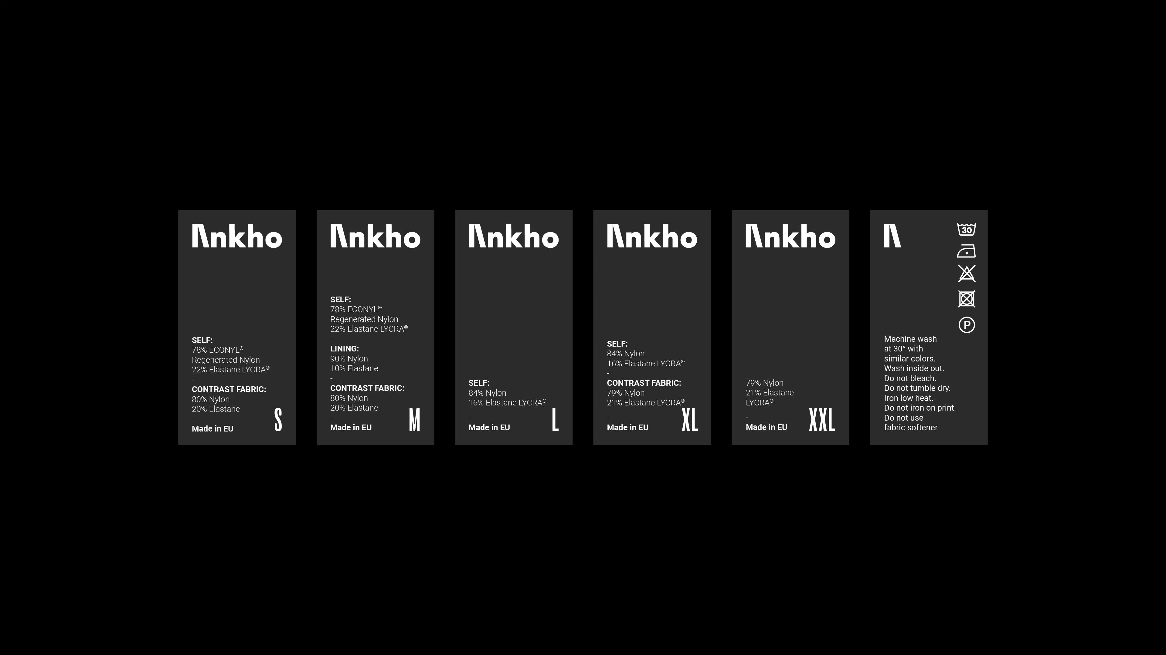 ankho labels and sizes