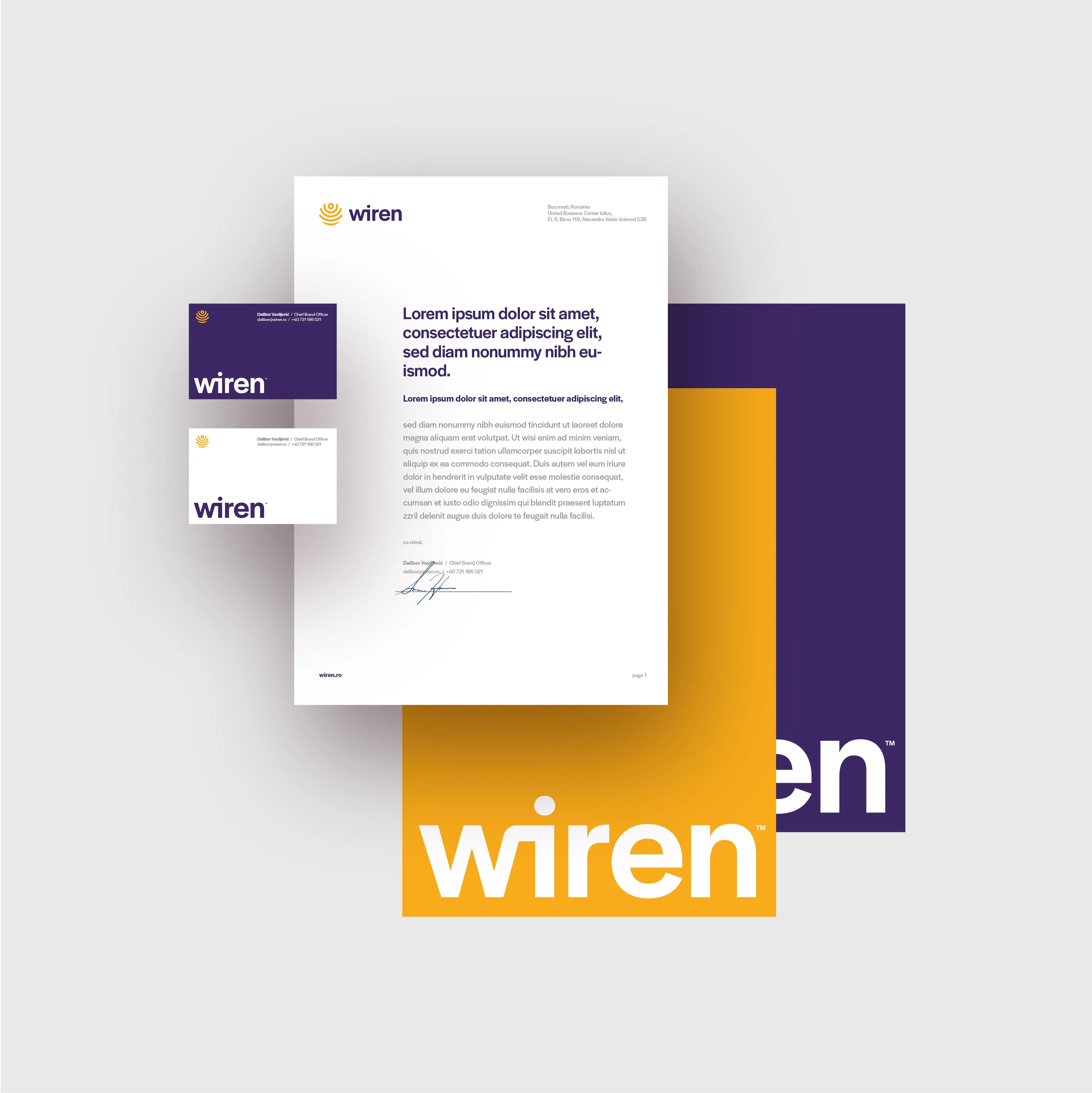 wiren business stationery