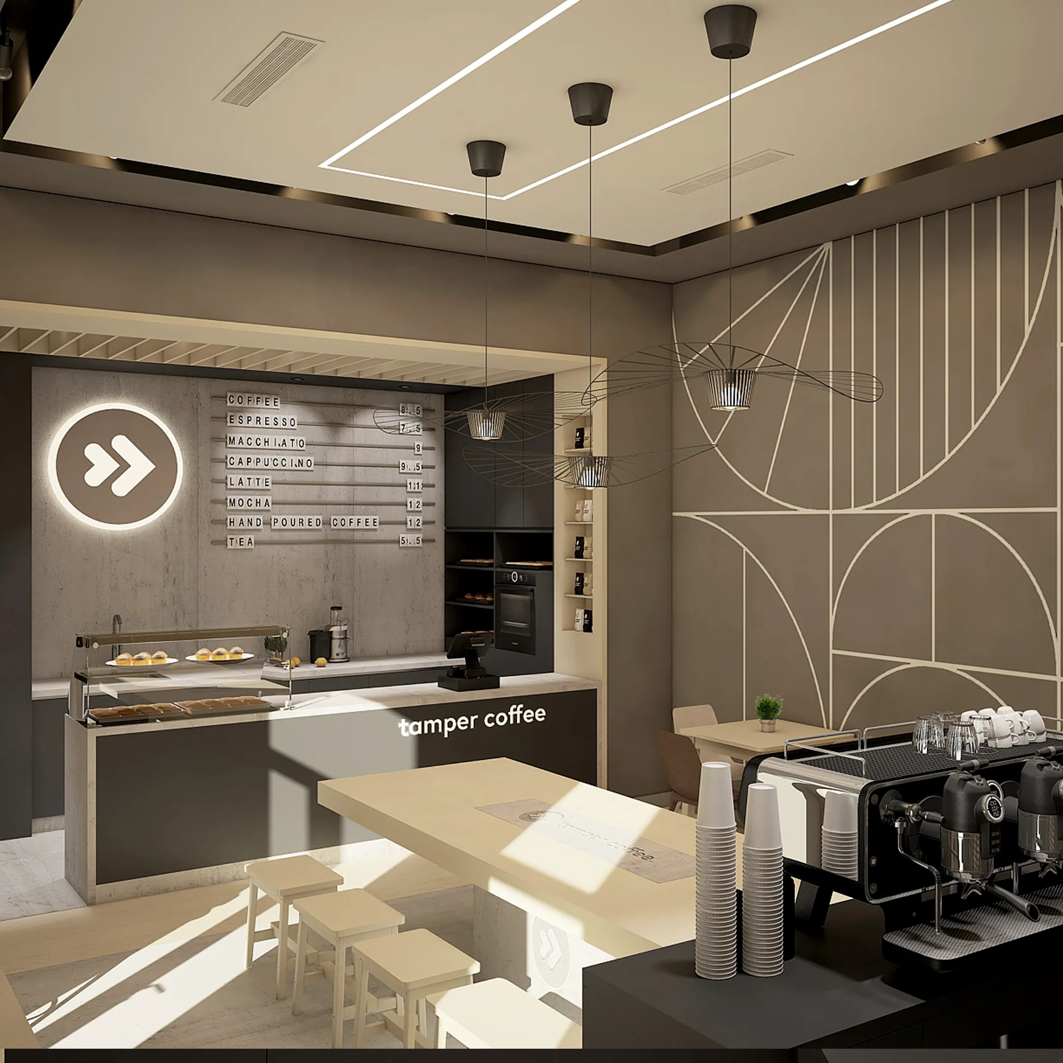 tamper coffee interior design